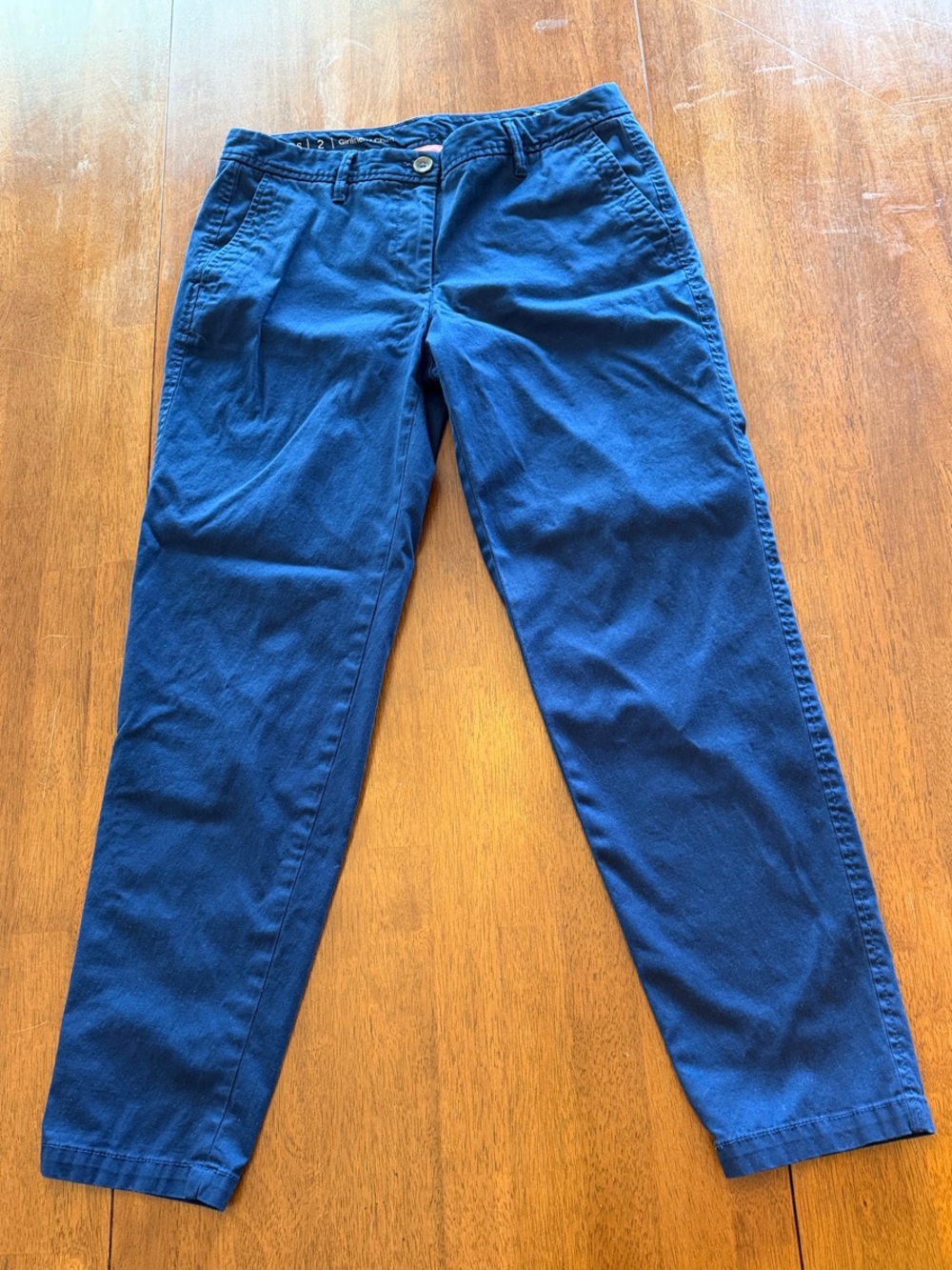 Talbots Navy Blue Girlfriend Chino Size 2